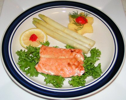 Grilled salmon fillet
